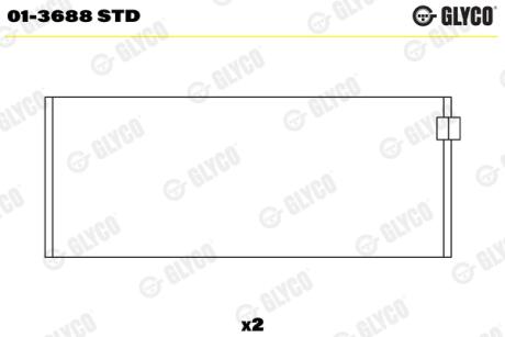 Підшипник ковзання Glyco 013688 STD