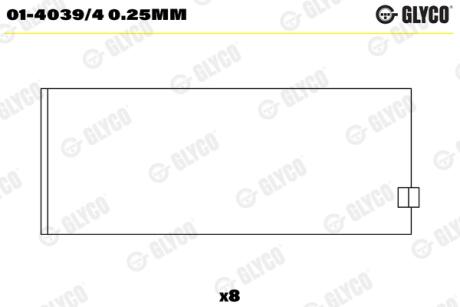 Вкладиші Glyco 0140394 0.25MM