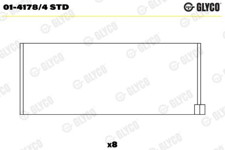 Подшипник скольжения PL STD Glyco 0141784 STD
