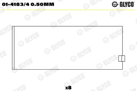 Підшипник ковзання Glyco 0141834 0.50MM