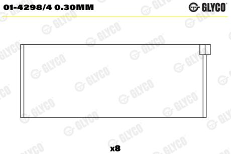 Вкладыши шатунные Glyco 0142984 0.30MM