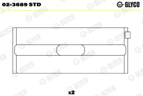 Подшипник скольжения HL STD (F/BF3L/BF4L1011) Glyco 023689 STD