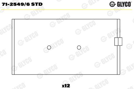 Комплект вкладишів двигуна Glyco 7125496 STD