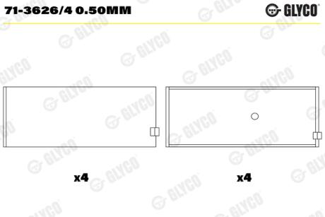 Вкладиші Glyco 7136264 0.50MM