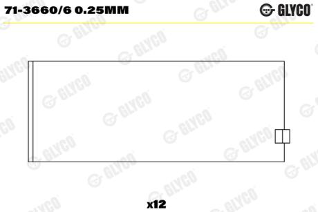 Вкладыши шатунные Glyco 7136606 0.25MM