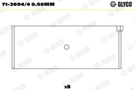 Подшипник шатуна (к-кт) Glyco 7136944 0.50MM