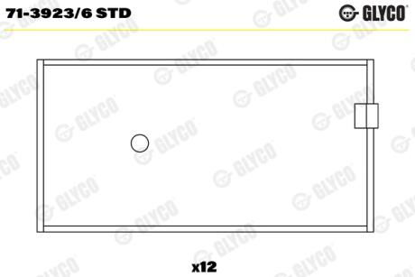 Вкладыши шатунные STD PL (К-Т R6 ЦИЛ) VOLVO D12/RVI DXI12/EURO 3 Glyco 7139236 STD