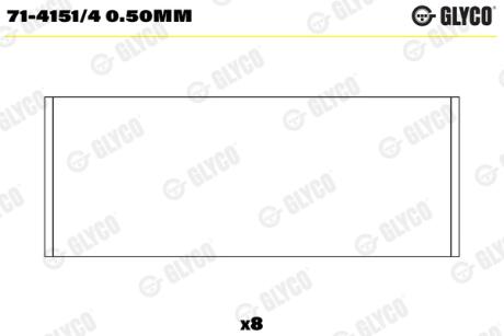 Підшипник ковзання Glyco 7141514 0.50MM