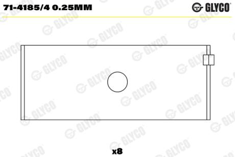 Подшипник шатуна (к-кт) Glyco 7141854 0.25MM