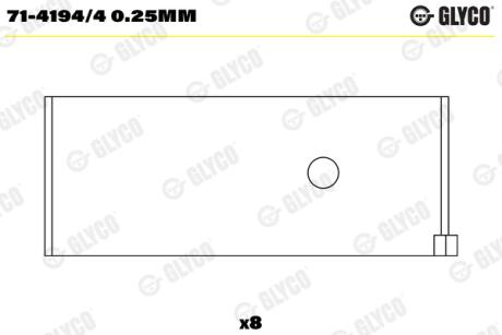 Підшипник ковзання Glyco 7141944 0.25MM