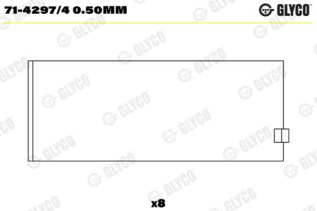Підшипник ковзання Glyco 7142974 0.50MM
