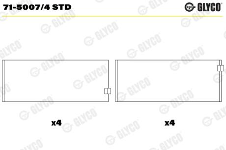 Вкладиші Glyco 7150074 STD
