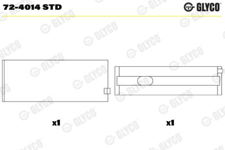 Підшипник ковзання Glyco 724014 STD