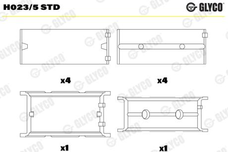 Вкладыши Glyco H0235 STD