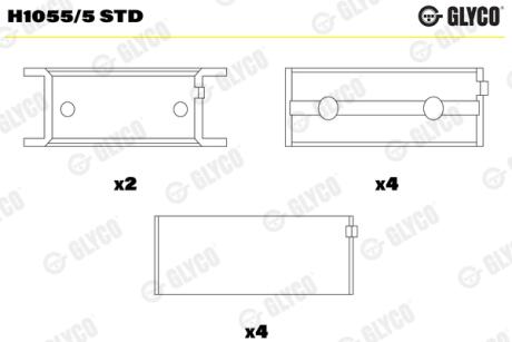 Вкладиші Glyco H10555 STD