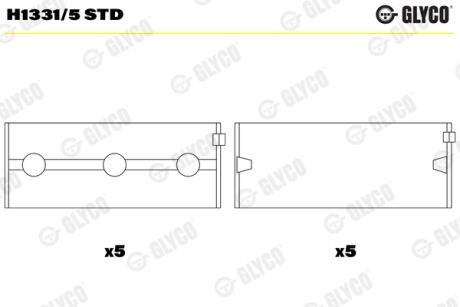 Подшипник скольжения HL STD Glyco H13315 STD