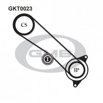 Ремонтний комплект для заміни паса газорозподільчого механізму GMB GKT0023 (фото 1)