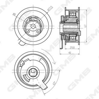 Натяжной ролик GMB GTB0300