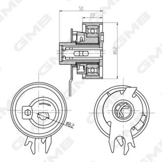 Ролик натяжной GMB GTB0450