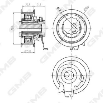 Натяжной ролик GMB GTB0710