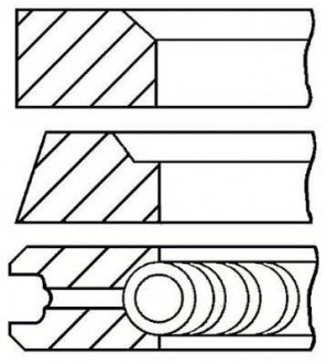 Кольца поршневые GOETZE 08-106800-00