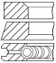 Кольца поршневые, комплект VW/AUDI +1мм GOETZE 08-109811-00 (фото 1)