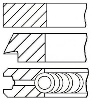 Кольца поршневые PSA 92,50 2,5D DJ5 2,25x2x3 GOETZE 0811240700