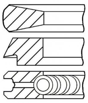 Кольца поршневые на 1 цилиндр GOETZE 08-121800-00