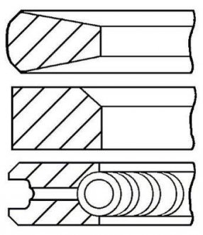 Кільця поршневі, CITROEN C25, CX, PEUGEOT J5, 2.5, 83-94 GOETZE 08-152900-00