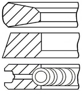 Кольца поршневые DEUTZ 100.0 (2.94/2.55/5) F3L911/F4L911/F2L812,F3/4/5/6L91 GOETZE 08-741800-00