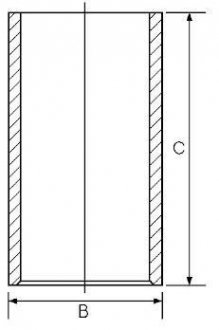 Гільза блоку циліндрів 2.5D 2.5TD PEUGEOT J5 CITROEN C25 FIAT DUCATO d=93мм GOETZE 14-013481-00