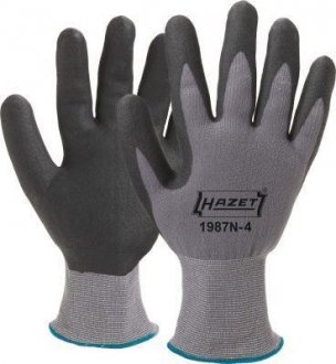 Перчатки с резиновым покрытием ладоней Hazet 1987N-4
