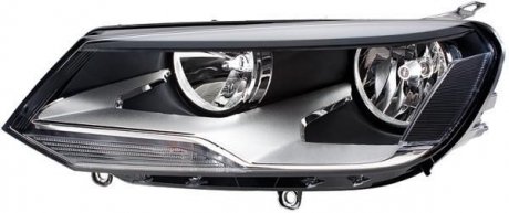 VW Фара основная галоген с мотором,с лампами H15 H7/H7 W5W WY21W прав.Touareg 10- HELLA 1EJ 010 328-221