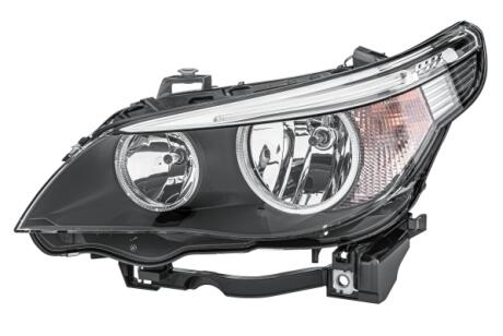 BMW Фара основная галоген с лампами,с мотором H7/H7 PY21W W5W лев.5 E60 03-07 HELLA 1EF 008 673071 (фото 1)