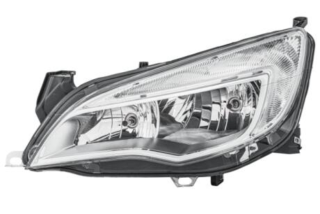 OPEL Фара основная галоген с лампами,мотором,H7/H7 W21/5W лев.Astra J 09- HELLA 1EG 010 011311