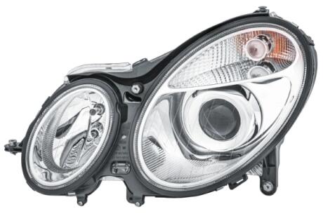 DB Фара основная галоген с мотором,с лампами H7/H7 PY21W W5W лев.W211 02- HELLA 1EL 008 369071