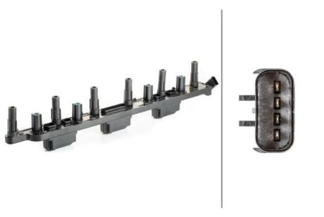 JEEP Котушка запалювання Cherokee/Grand Cherokee, Wrangler I/II 4,0 92-07 HELLA 5DA 230 035491