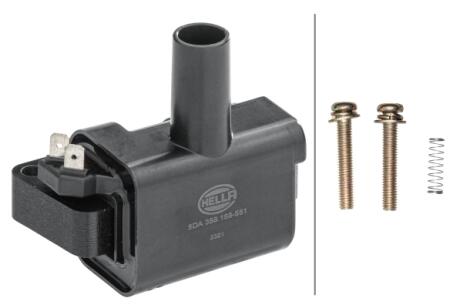 TOYOTA Котушка запалювання REVIA I 2.4 90-00, NISSAN SUNNY III (N14) 1.6 i 90-95 HELLA 5DA 358 168551