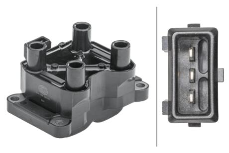 VW Котушка запалювання GOL II 94-, GOL III 98-, GOL IV 03- HELLA 5DA 358 168591