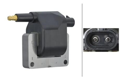 JEEP Котушка запалювання Cherokee/Grand Cherokee, Wrangler I/II 2.5/5.2 91-07 HELLA 5DA 358 168711