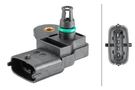 FORD датчик тиску впуск. колектора Mitsubishi ASX, Colt VI, Lancer VIII 08-, Honda Jazz, Fiat, Citroen, Fiesta, Kuga II, Mondeo V HELLA 6PP 358 152331