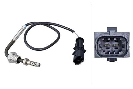 JEEP Датчик температури відпрацьованих газів GRAND CHEROKEE IV 3.0 11- HELLA 6PT 010 376481