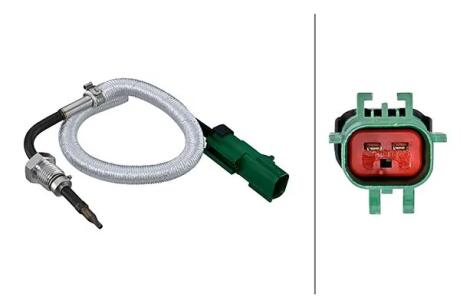 JEEP Датчик температури відпрацьованих газів GRAND CHEROKEE IV 3.0 13-, RAM 1500 3.0 13- HELLA 6PT 010 376541