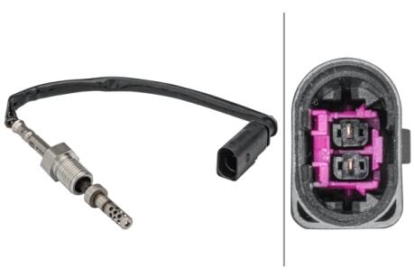 VW Датчик температури ВГ (перед турбіною) AMAROK 2.0 BiTDI 11-, CRAFTER 30-35 2.0 TDI 11- HELLA 6PT 358 181591