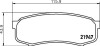 TOYOTA Тормозные колодки задн. Land Cruiser J7,80/90,Prado,FJ Cruiser,Mitsubishi Pajero IV HELLA 8DB 355 016-831 (фото 2)