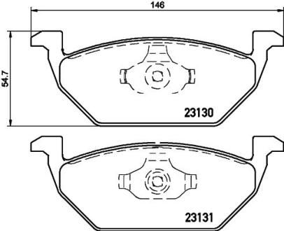 Гальмівні колодки перед. без датчика HELLA 8DB 355 008591