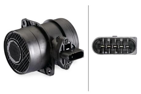 Расходомер воздуха (дизель)VW Golf IV, Passat 1,9TDI, T4 2,5 HELLA 8ET 009 142571