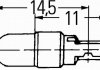 Лампа розжарювання, T5 12V 1,2W W 2 x 4,6d white HELLA 8GA 007 997-011 (фото 2)