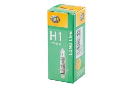 Лампа 12V H1 55W P14.5s LONG LIFE HELLA 8GH 002 089351