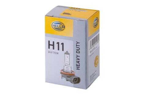Лампа накаливания HEAVY DUTY H11 24V 70W PGJ19-2 HELLA 8GH 008 358241